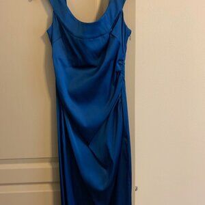 Maggy London Women's Size 4 Evening/Cocktail/Wedding Blue Side Zip Lined Dress